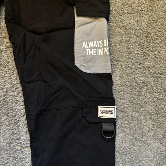 Black and Gray Jogger Pants with Motivational Text - Picture 4 of 8